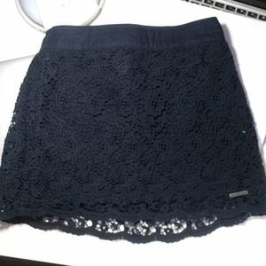 Abercrombie&Fitch Navy Blue Lace Mini Skirt